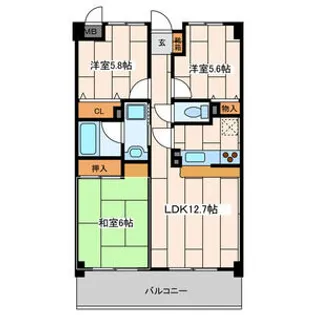 カーサグランデMINEO【3階】の間取り