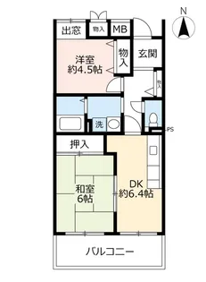 URアーバンラフレ志賀【5階】の間取り