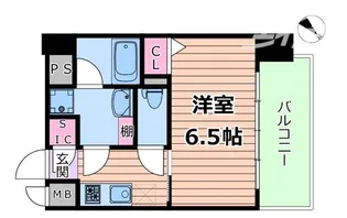 ジオエント梅田北リバーフロント【5階】の間取り