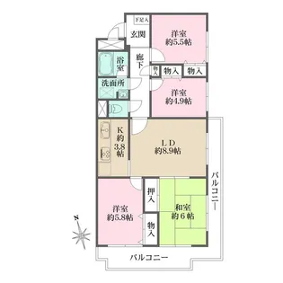 藤和シティコープ東寺尾【1階】の間取り