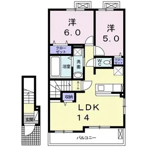 レフィナードA【2階】の間取り