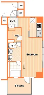 プラウドフラット横浜【7階】の間取り