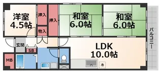 エクシードハイツKANNO【3階】の間取り