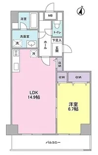 ソリッド大橋【2階】の間取り