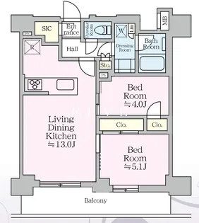 リビオメゾン西麻布【8階】の間取り
