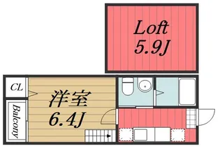 千葉県千葉市花見川区検見川町3【アパート】の間取り