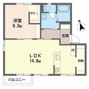 コーポ嶋田C【2階】の間取り