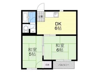 成田グリーンハイツ【1階】の間取り