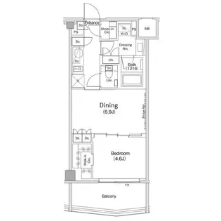 ザ・パークハビオ渋谷クロス【5階】の間取り