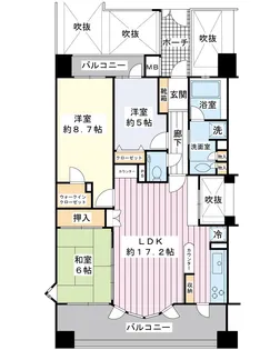 レクセルプラッツァ南行徳【3階】の間取り