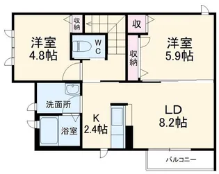 スリジェ湘南【2階】の間取り