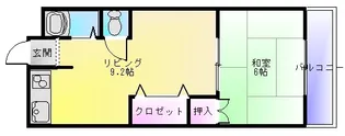 司マンション【2階】の間取り