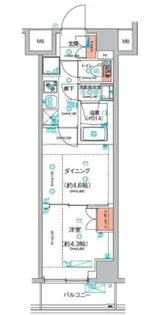 ハーモニーレジデンス東京羽田スカイブリッジ【4階】の間取り