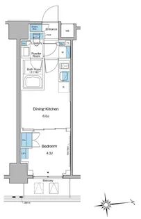 東京都台東区東上野5【マンション】の間取り