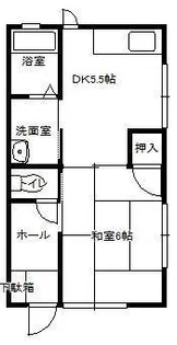 岳本アパート(浜田)【1階】の間取り