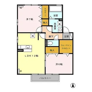 ツイトローネ A【2階】の間取り