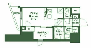 コンフォリア東大井2【9階】の間取り