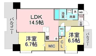 サンシャイン・プリンセス五番街【6階】の間取り