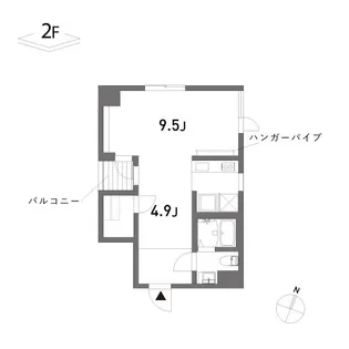COLLAGE HOUSE【2階】の間取り