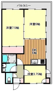 パープルヒルはましま【3階】の間取り