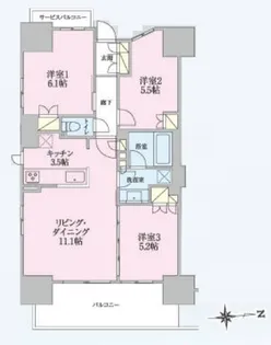 東京都武蔵野市境2【マンション】の間取り