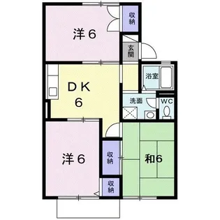 シャトレ湯川A【2階】の間取り