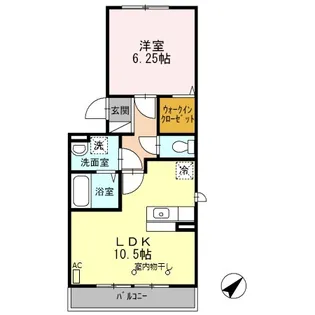 コンフォールえのき 弐番館【1階】の間取り