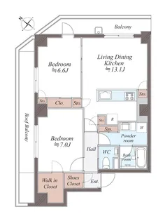 SYMPHONY MARE【7階】の間取り