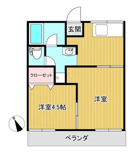 芙蓉ハイツ【1階】の間取り