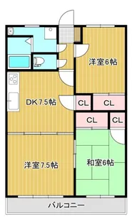 パレスヒーロー【1階】の間取り