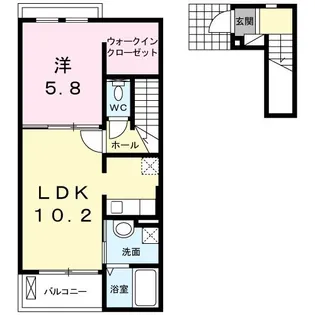 サンセールII【2階】の間取り