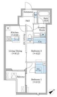 フィカーサ横浜【3階】の間取り