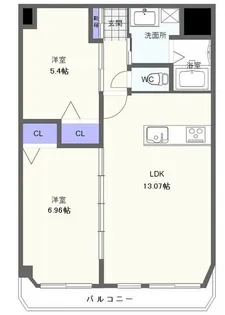 クイーンズヒル【5階】の間取り