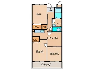 クリスタルウッズ【2階】の間取り