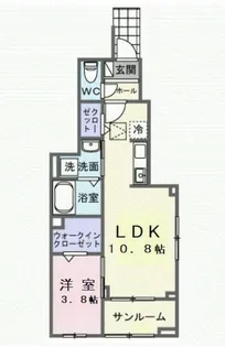 フローラル グレイス【1階】の間取り