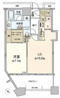 芝浦アイランドケープタワー【19階】の間取り