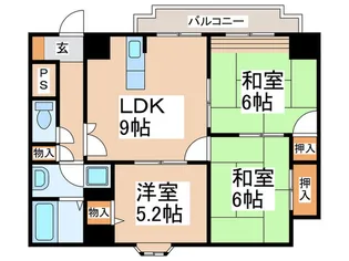 日本水研弁天町ビル【10階】の間取り