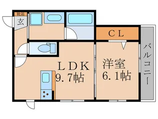 メルベ-ユメゾン【1階】の間取り