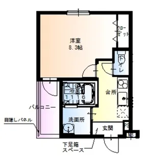 フジパレス長居VI番館【3階】の間取り