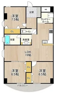 ロイヤルコート生江【5階】の間取り