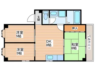 寿ハイツ【2階】の間取り