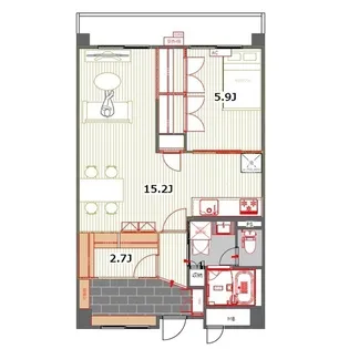 ローズガーデン【5階】の間取り