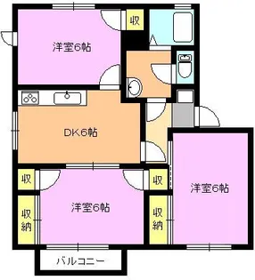 メゾン シャルムB【2階】の間取り