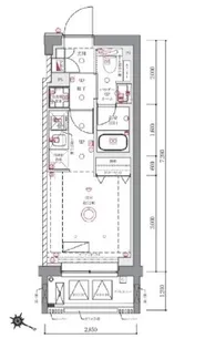 AZEST坂東橋2【8階】の間取り