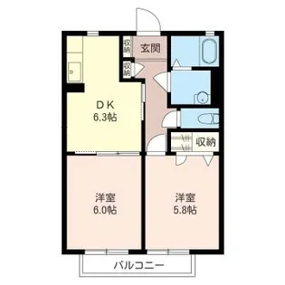 バリュージュ【1階】の間取り