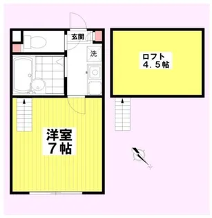 ヴィラージュ町田【1階】の間取り