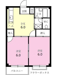 ハイツエイト【1階】の間取り
