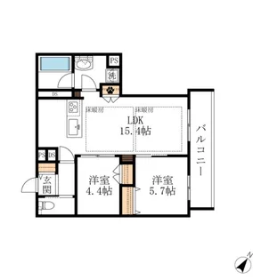 ヴィクトワール南流山【6階】の間取り