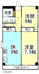 ピュアハイツ北方【2階】の間取り