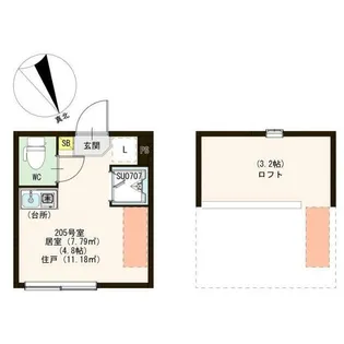 ヴェローナ平井【1階】の間取り